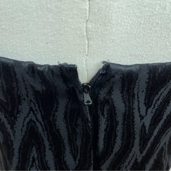 Vintage Silk Studio Women's Black Strapless Warp Cocktail Dress Size 4 - Picture 5 of 8